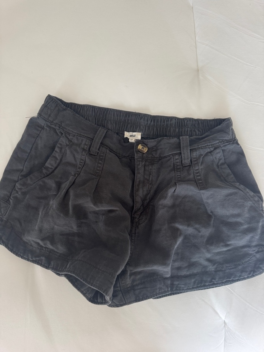 aerie Black Casual Jean Shorts
